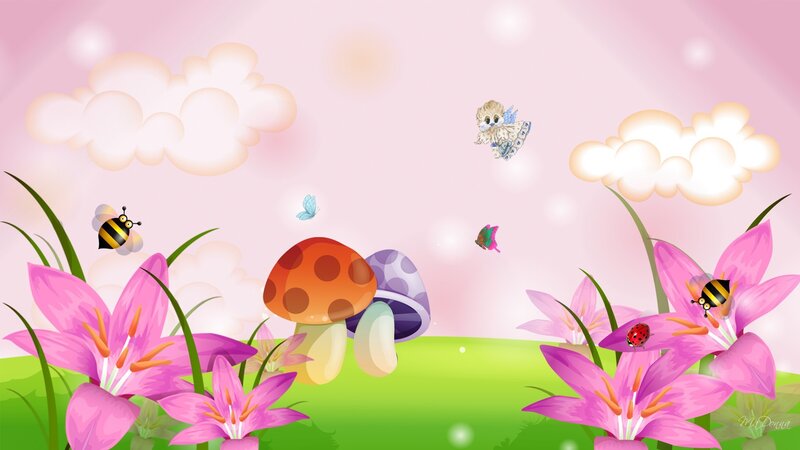 Mushrooms and Flowers