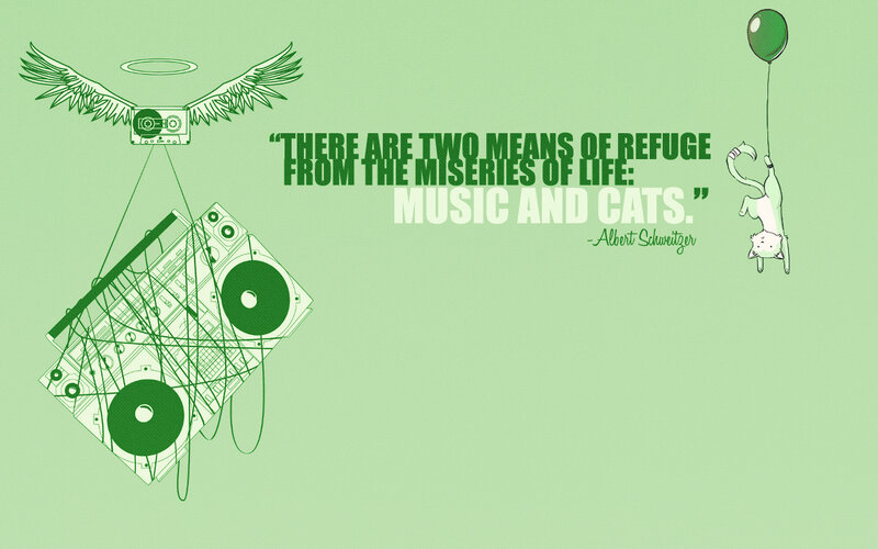 Music and cats quote