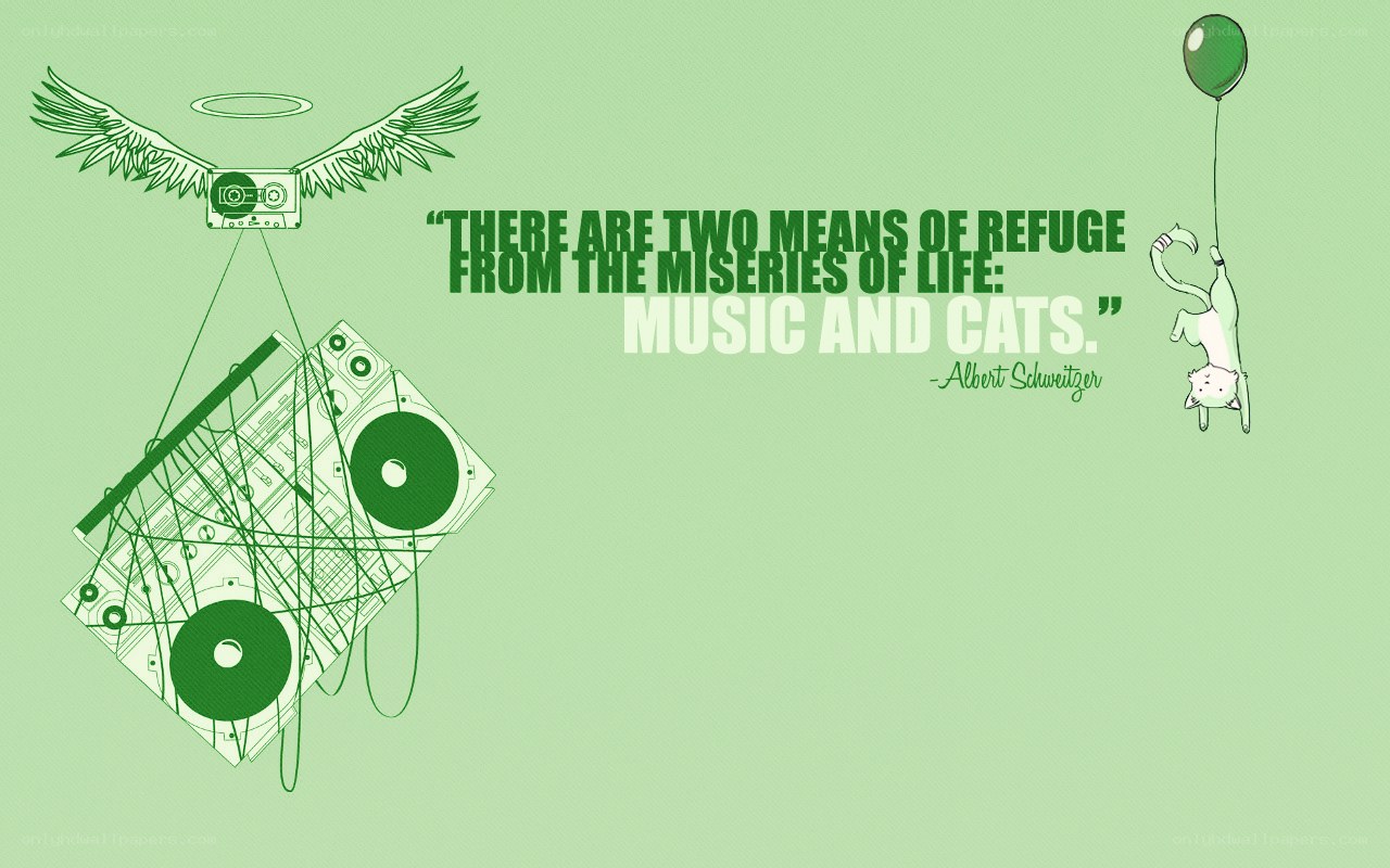 Music and cats quote
