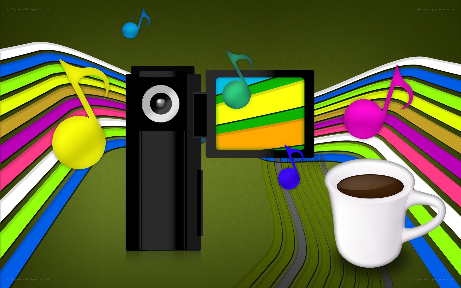 Music and coffee concept art