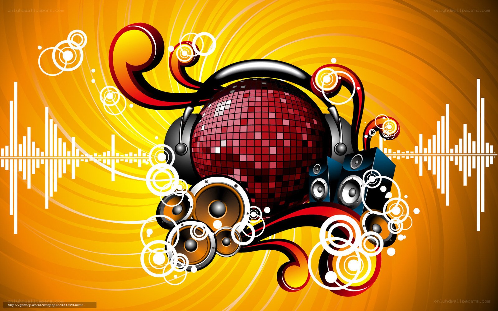 Music and disco ball design