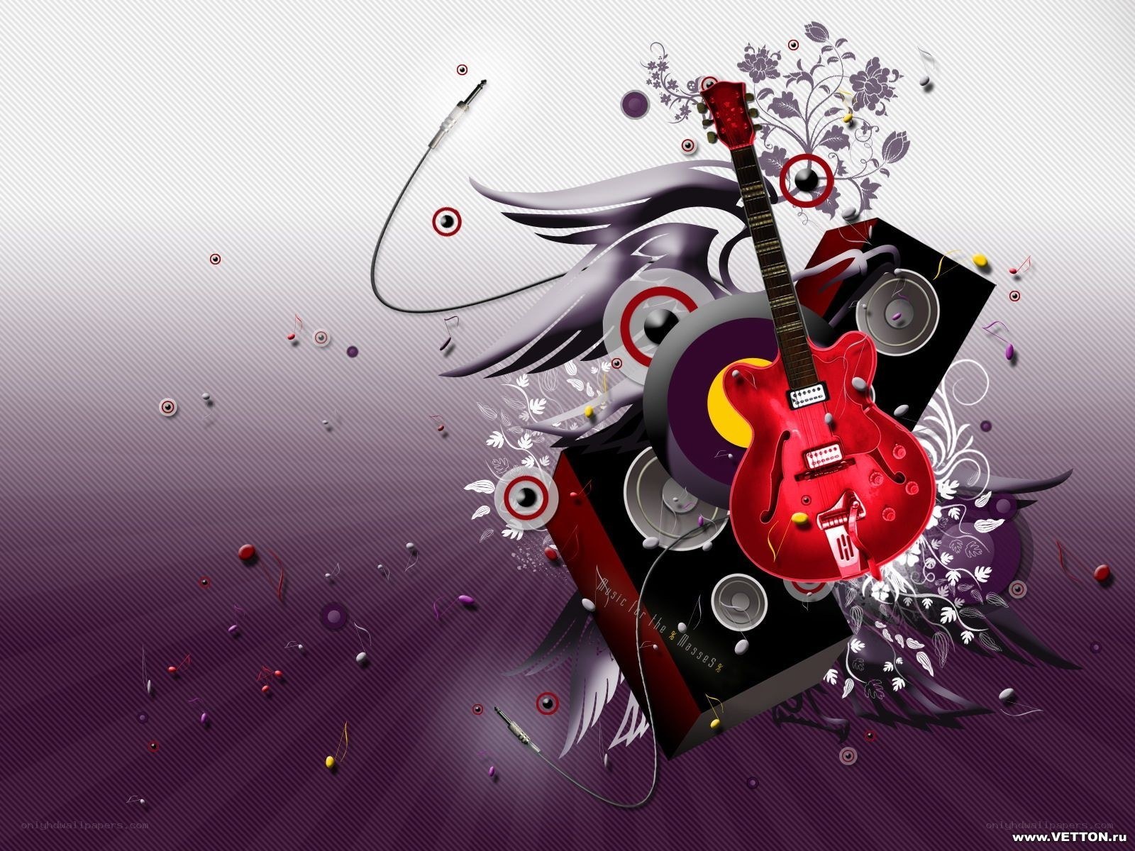 Music and guitar abstract art