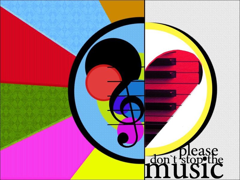 music and heart design
