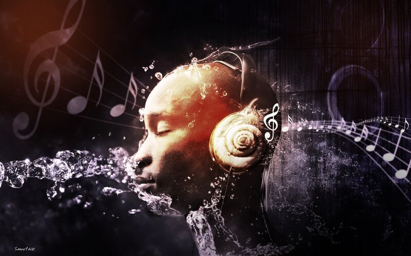 music and water abstract art