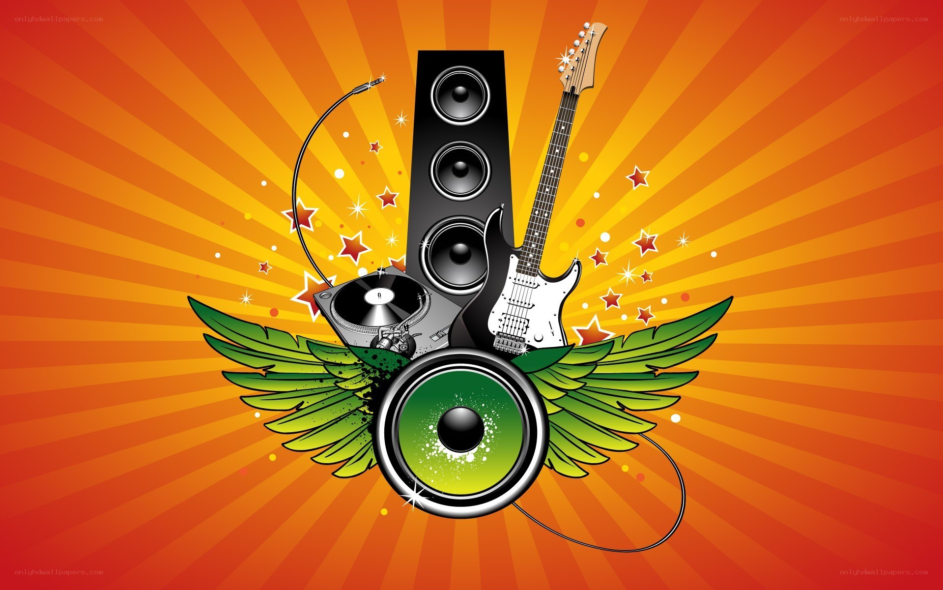 Music and wings design