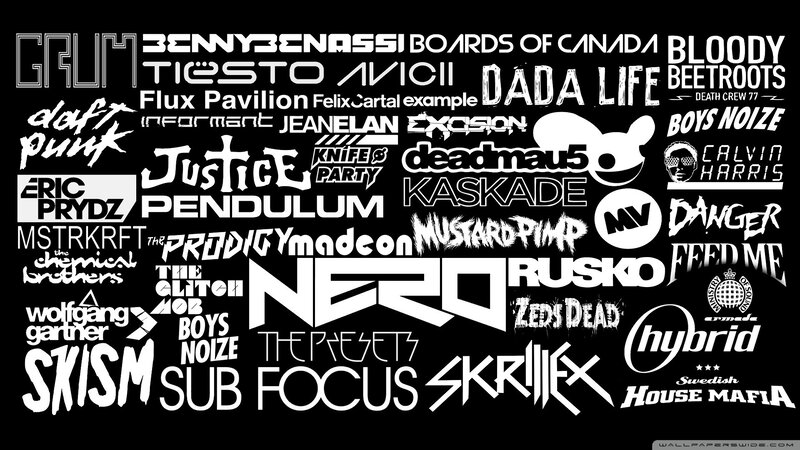 Music Artist Logos Collage