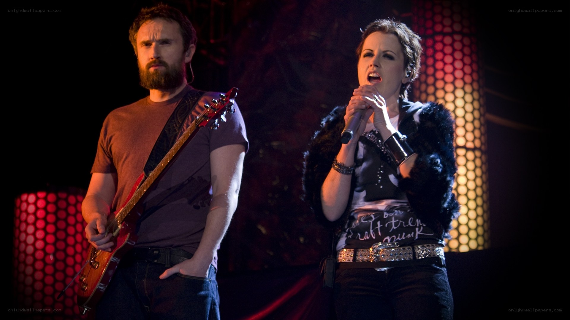 Music duo performing on stage