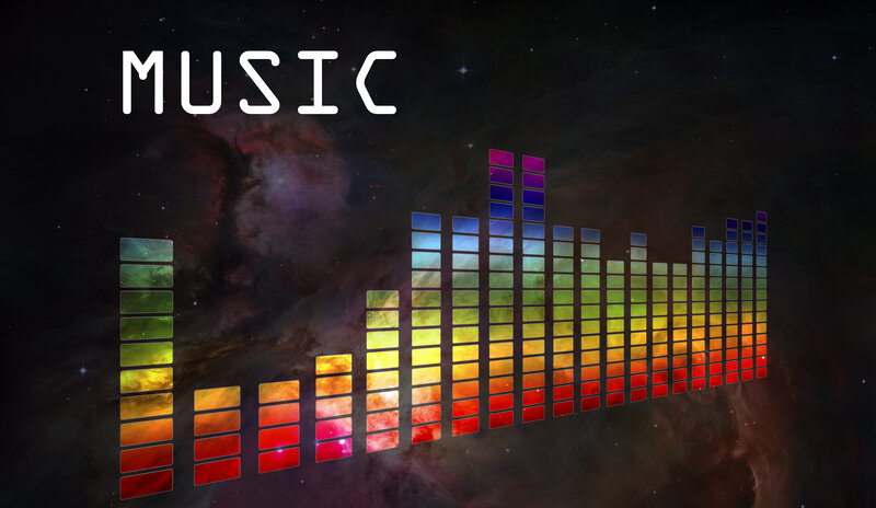 music equalizer in space