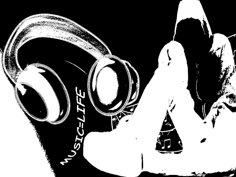 Music equals life concept