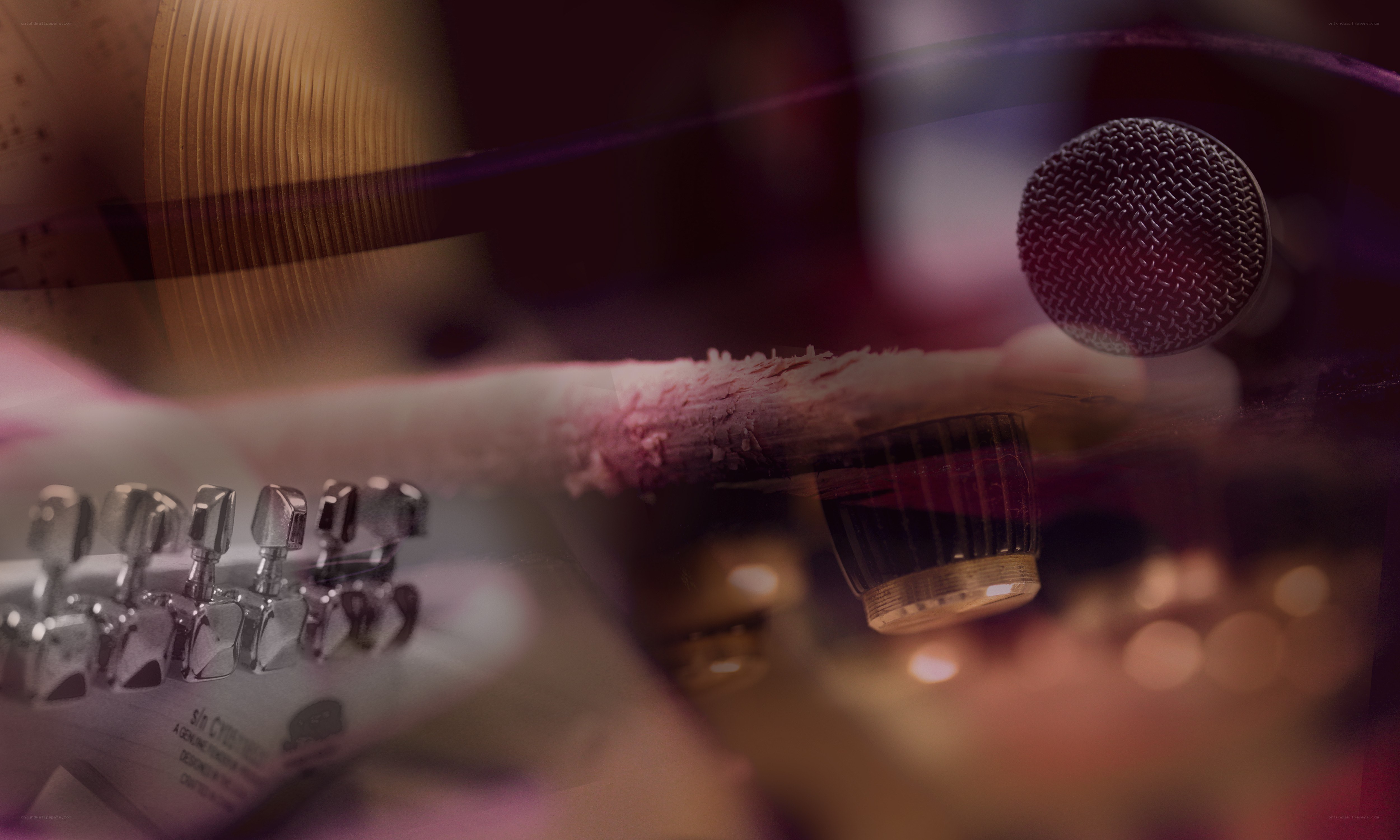 Music equipment collage