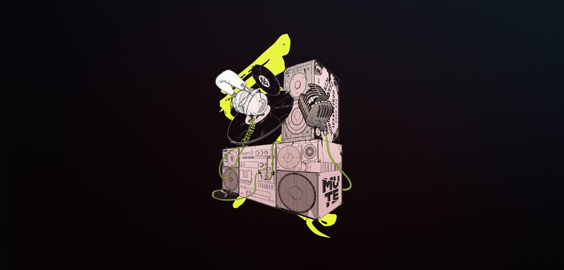 Music Equipment Illustration — Black