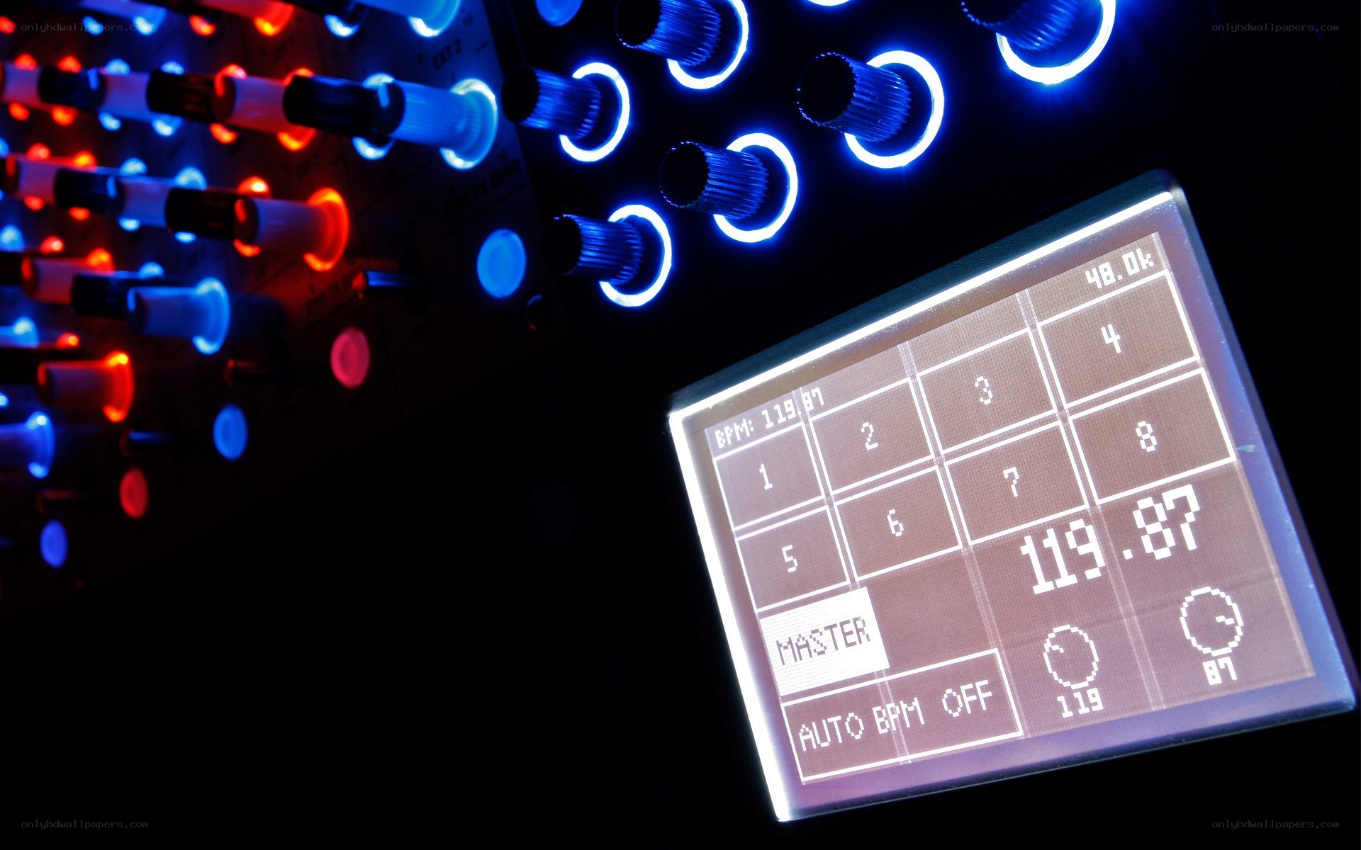 music equipment with digital display