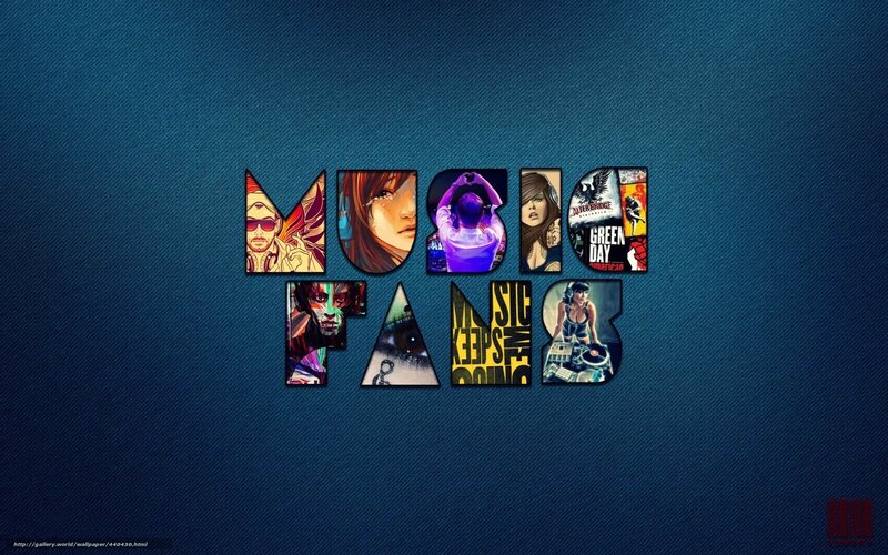 Music fans collage wallpaper