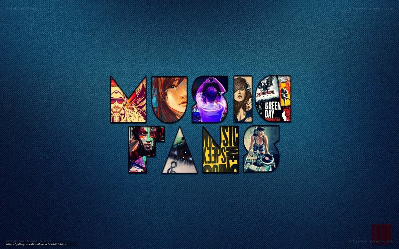 Music fans collage wallpaper