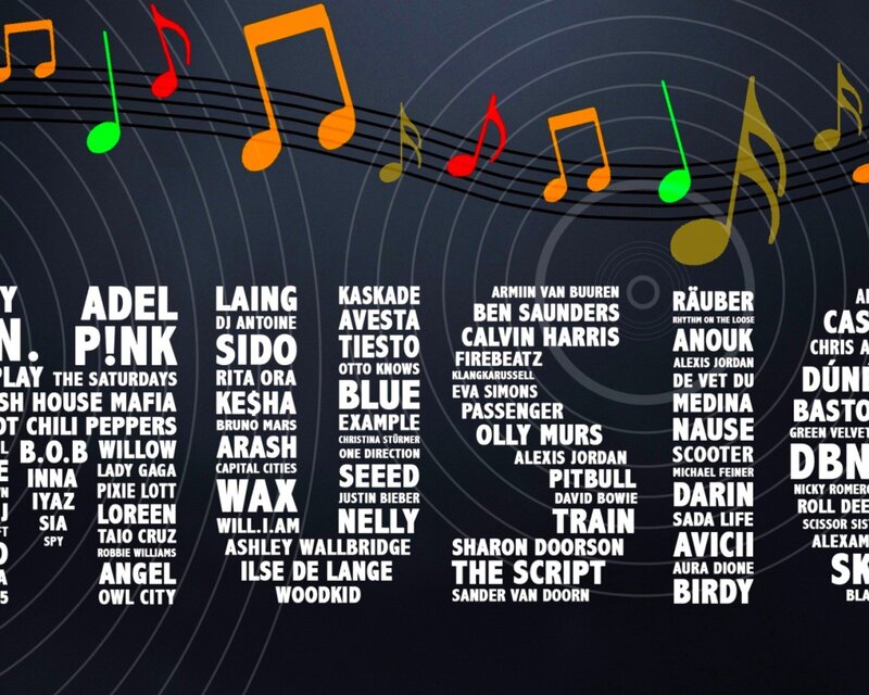 Music festival lineup poster