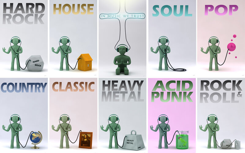 Music genre illustration series