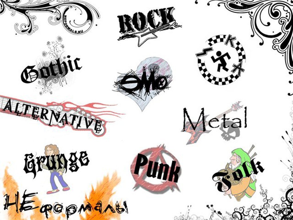 Music genre logos collection