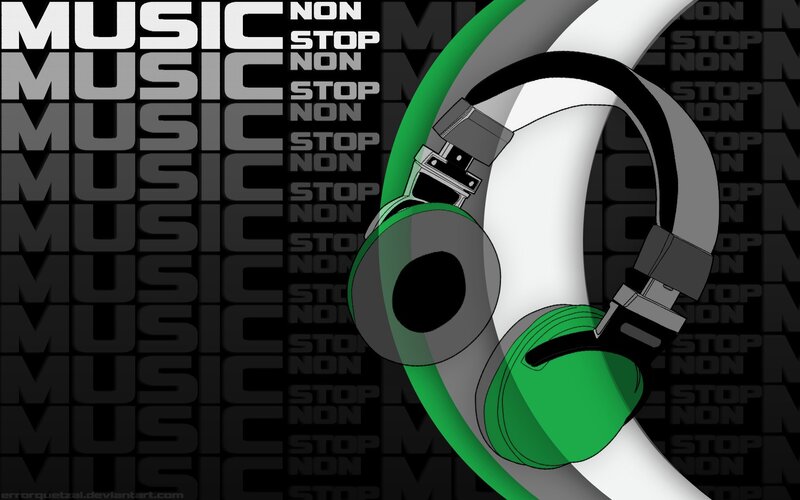 Music headphones art
