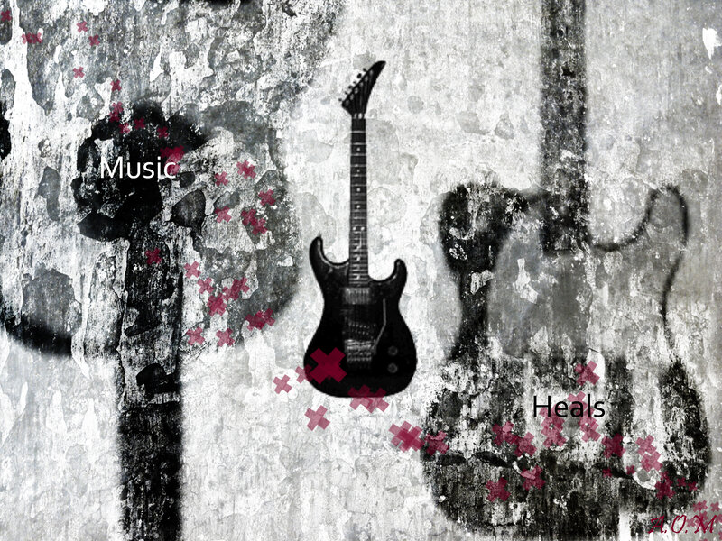 Music heals guitar art