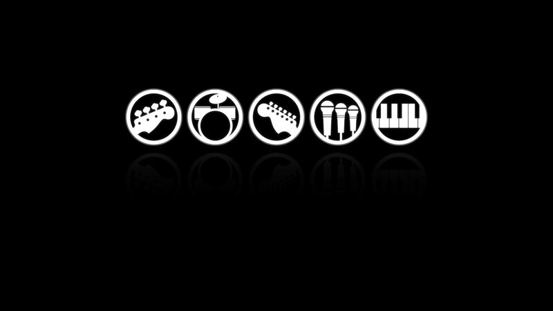 Music Instruments Icons — Black