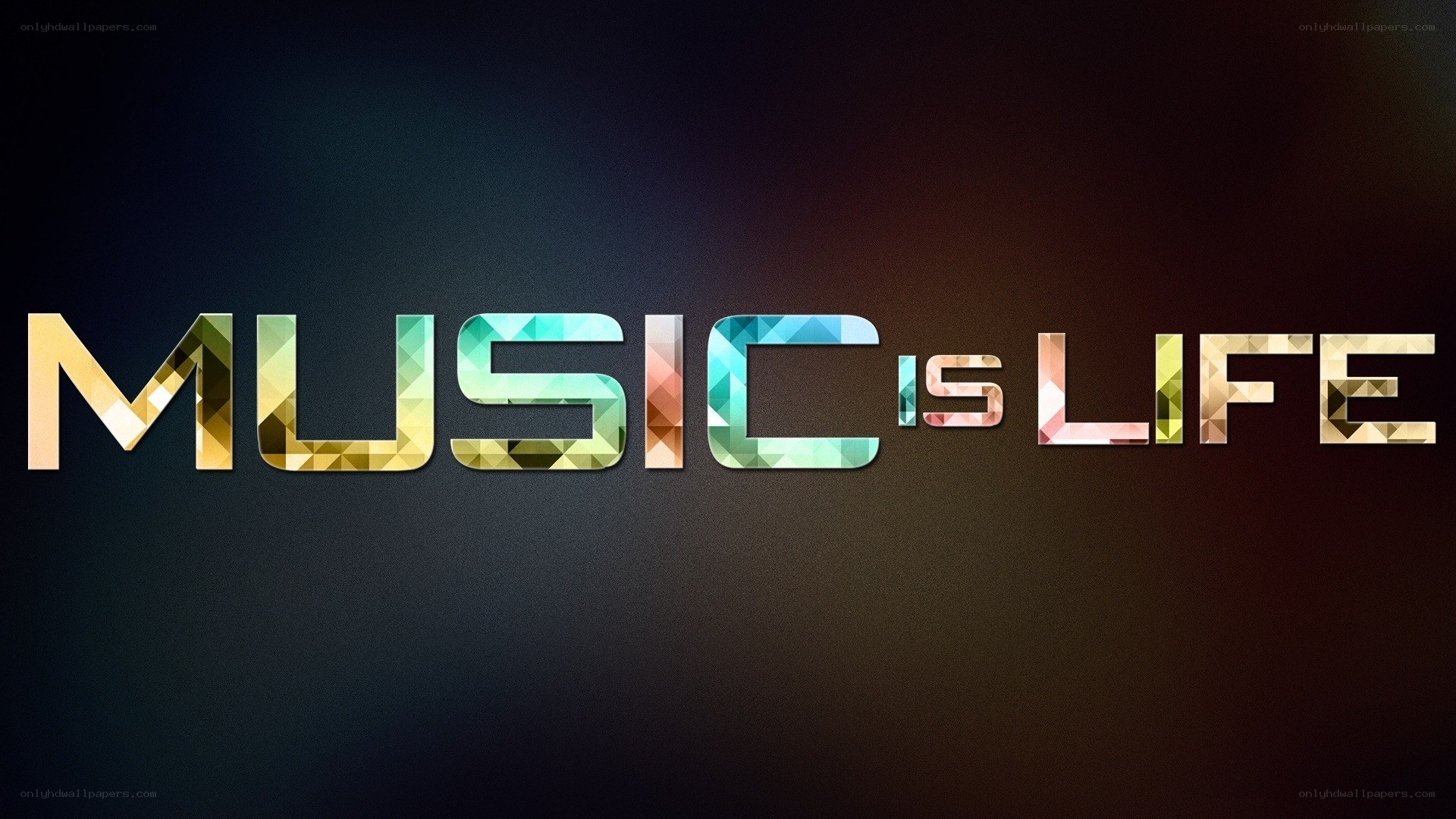Music is Life text art