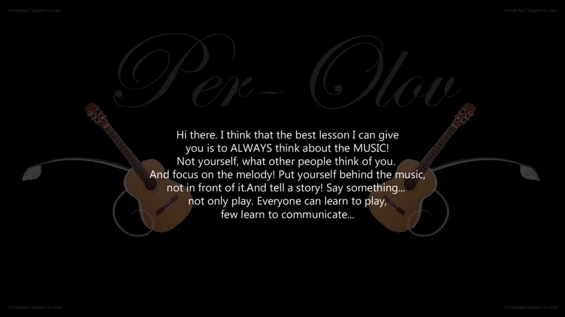 music lesson from Per-Olov