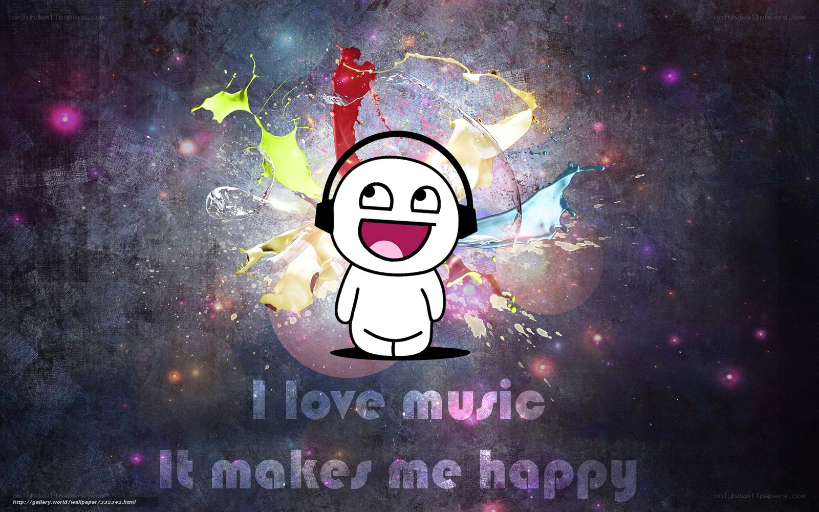 Music lover character wallpaper