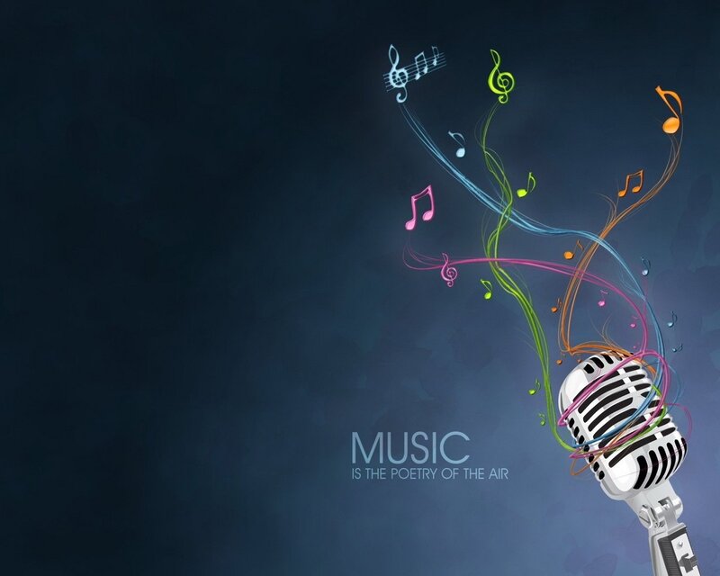 Music microphone with notes