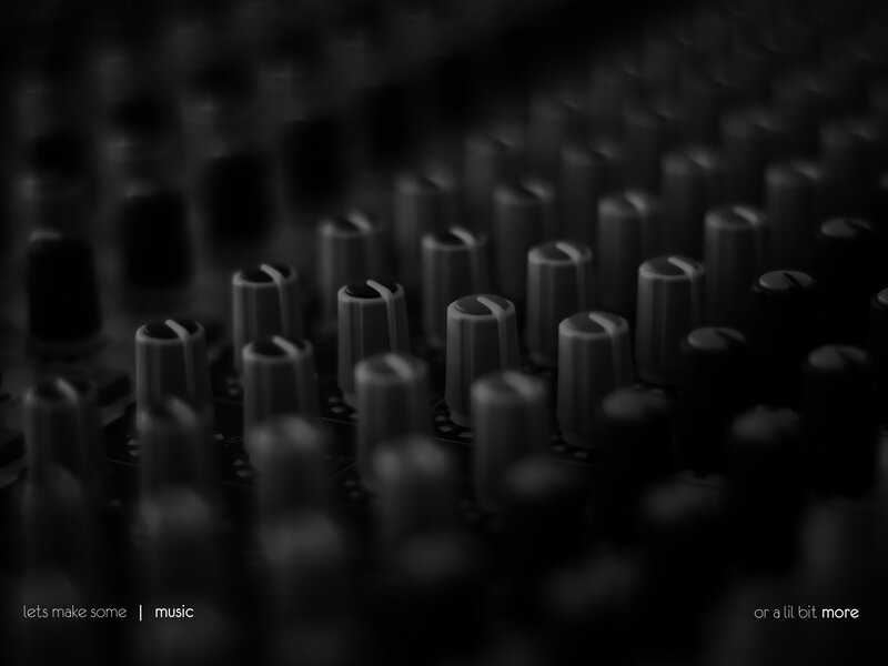 music mixing console knobs