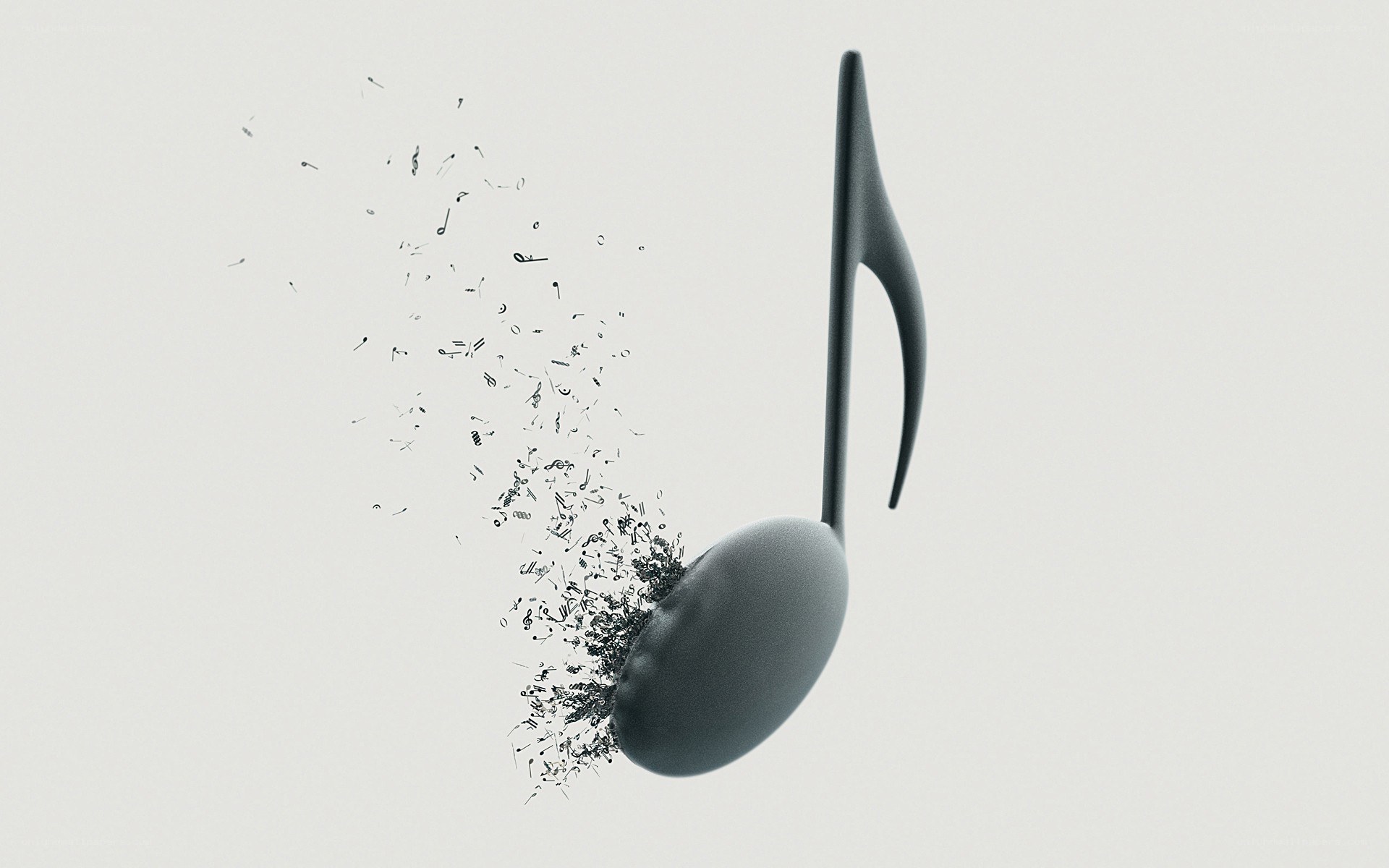 music note disintegrating