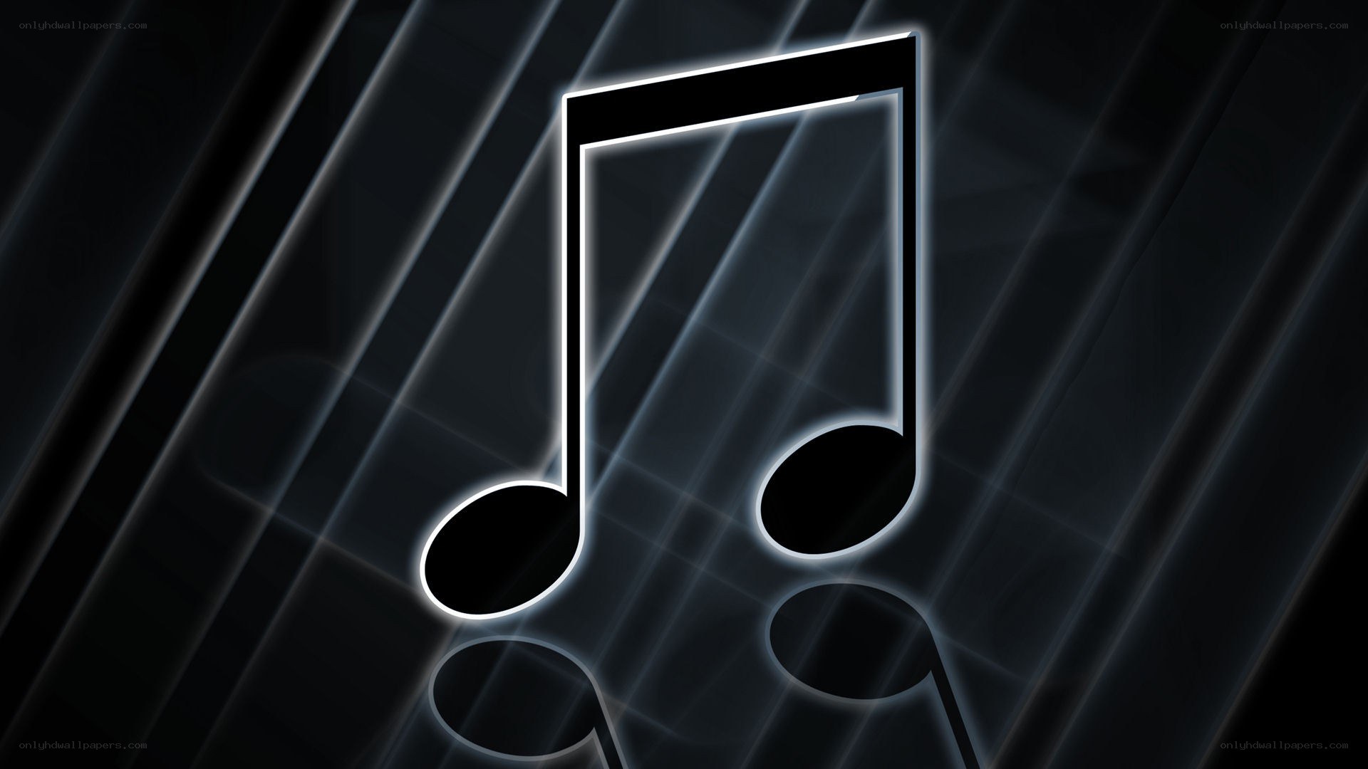 music note on dark background