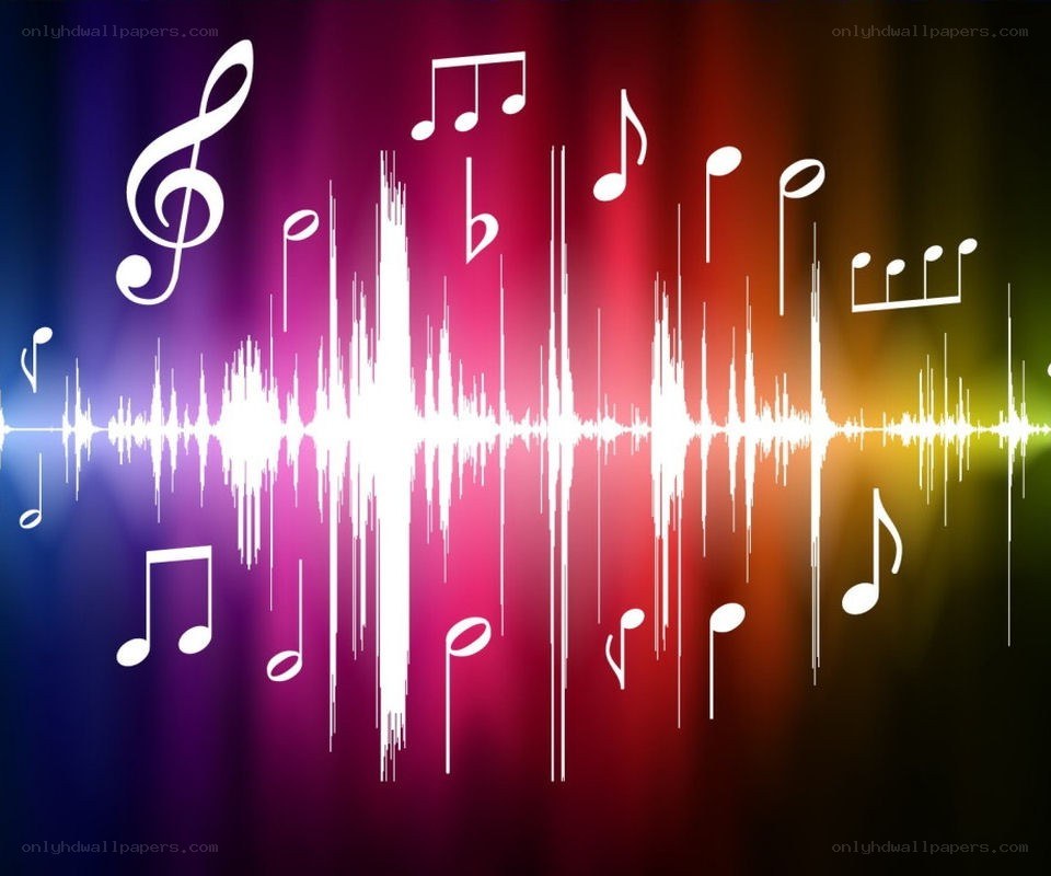 music notes and sound waves