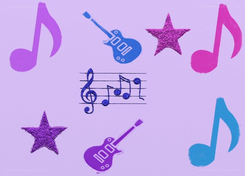 music notes and stars
