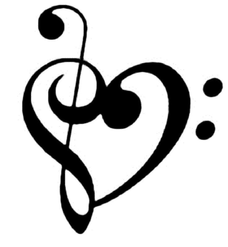 music notes heart symbol