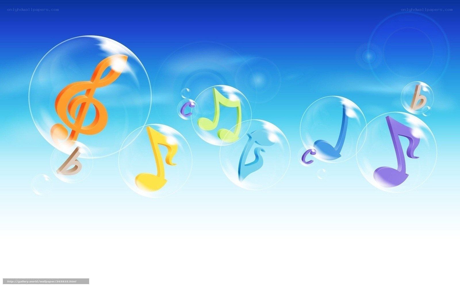 music notes in bubbles