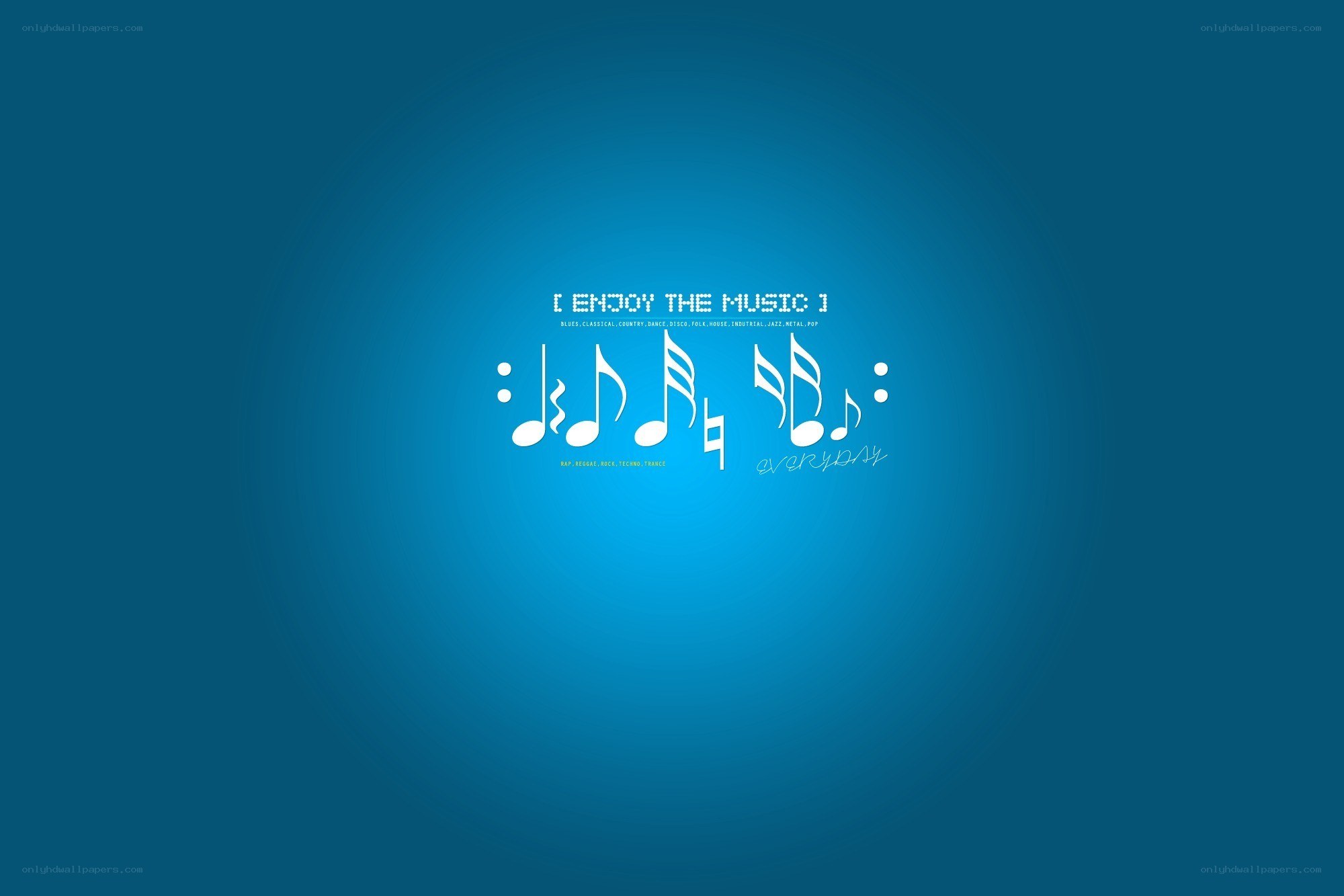 music notes on blue background