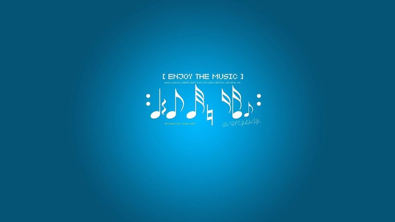Music Notes on Blue — Calm