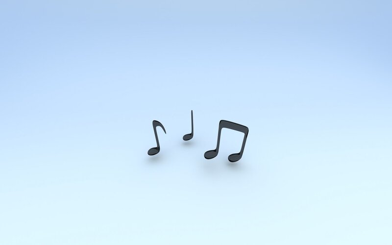 music notes on blue