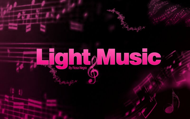 Music Notes on Dark Background — Black