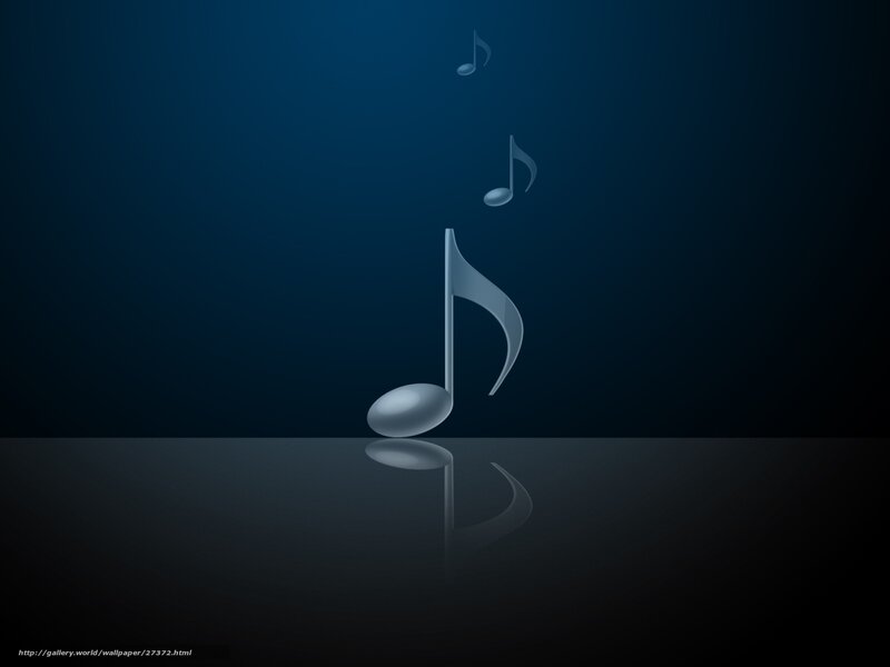 Music notes on dark background