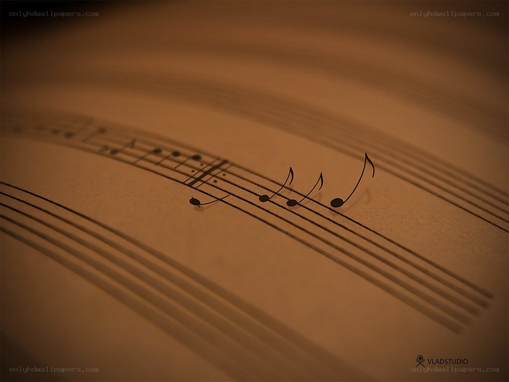 Music notes on sheet music