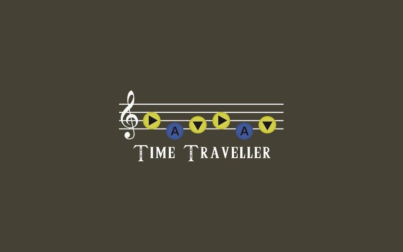 Music Notes on Staff — Brown