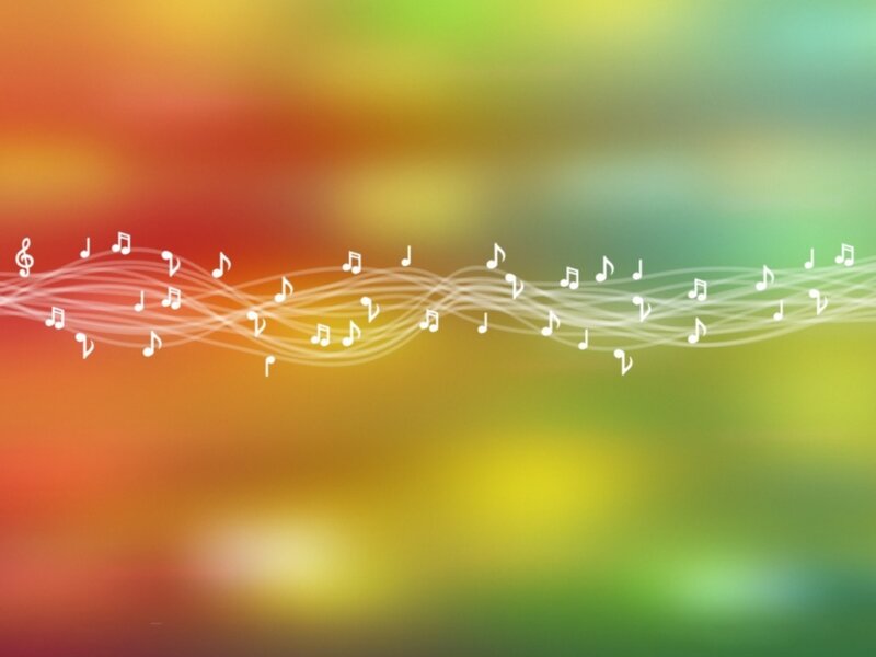 Music Notes on Waves