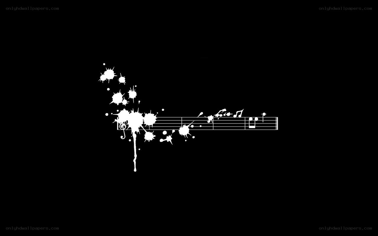 music notes splatter art