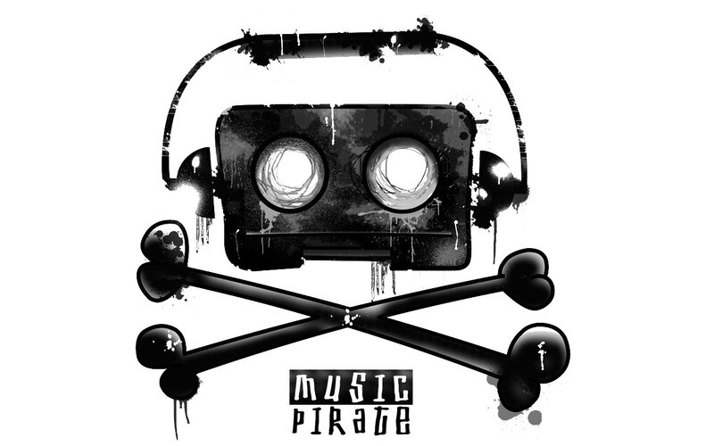 Music pirate logo design