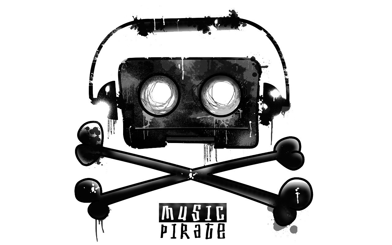 Music pirate logo design
