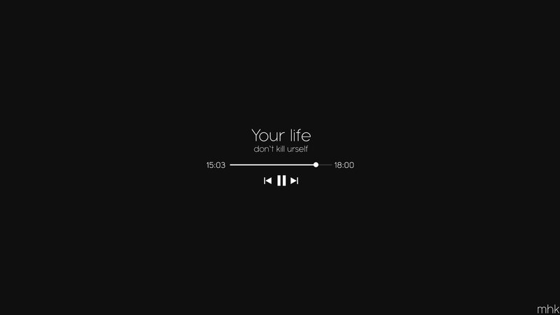 Music Player Interface — Black