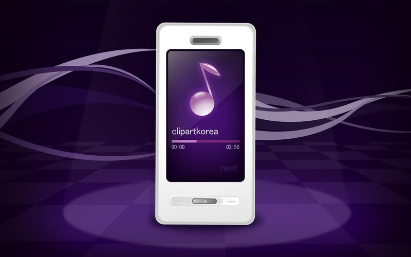Music player on a smartphone