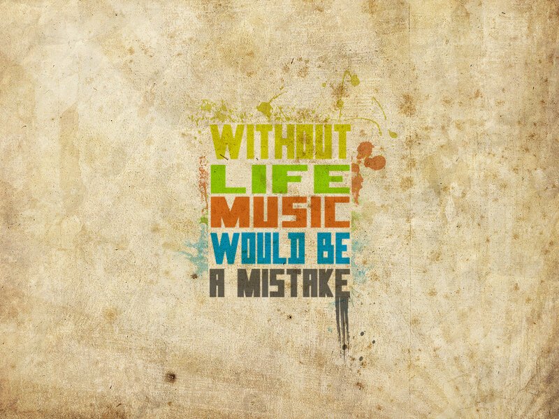 music quote on vintage paper