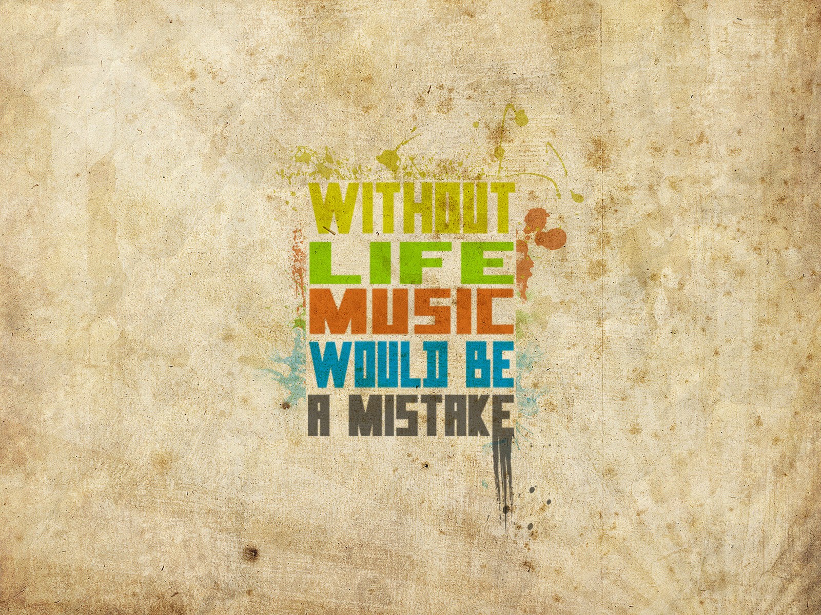 music quote on vintage paper